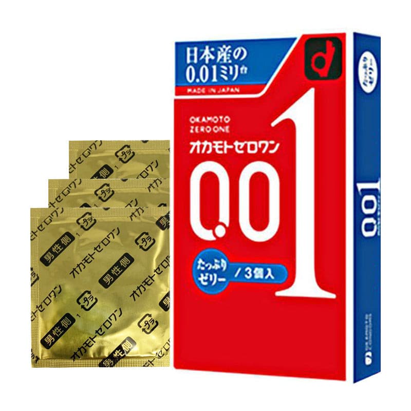 冈本OKAMOTO 001超薄避孕套蓝标超润滑版-3只装  冈本OKAMOTO   